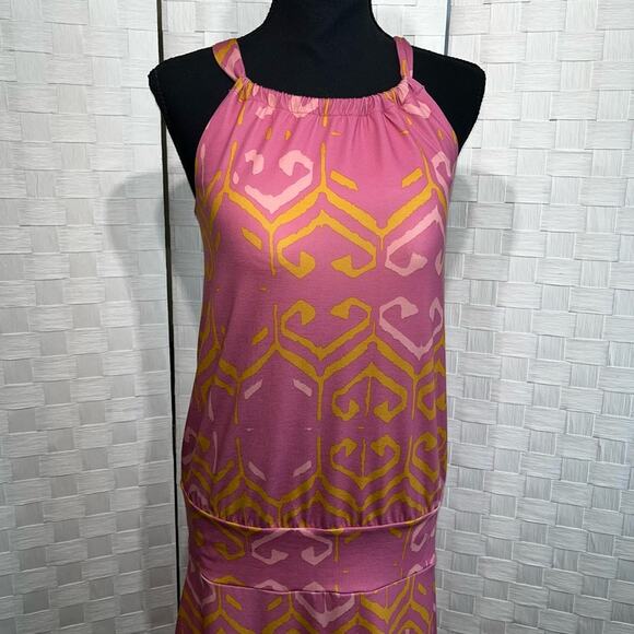 PrAna Womens Avore Dress Size Medium Halter Neckline Boho Drip Waist Summer Soft - Picture 3 of 16